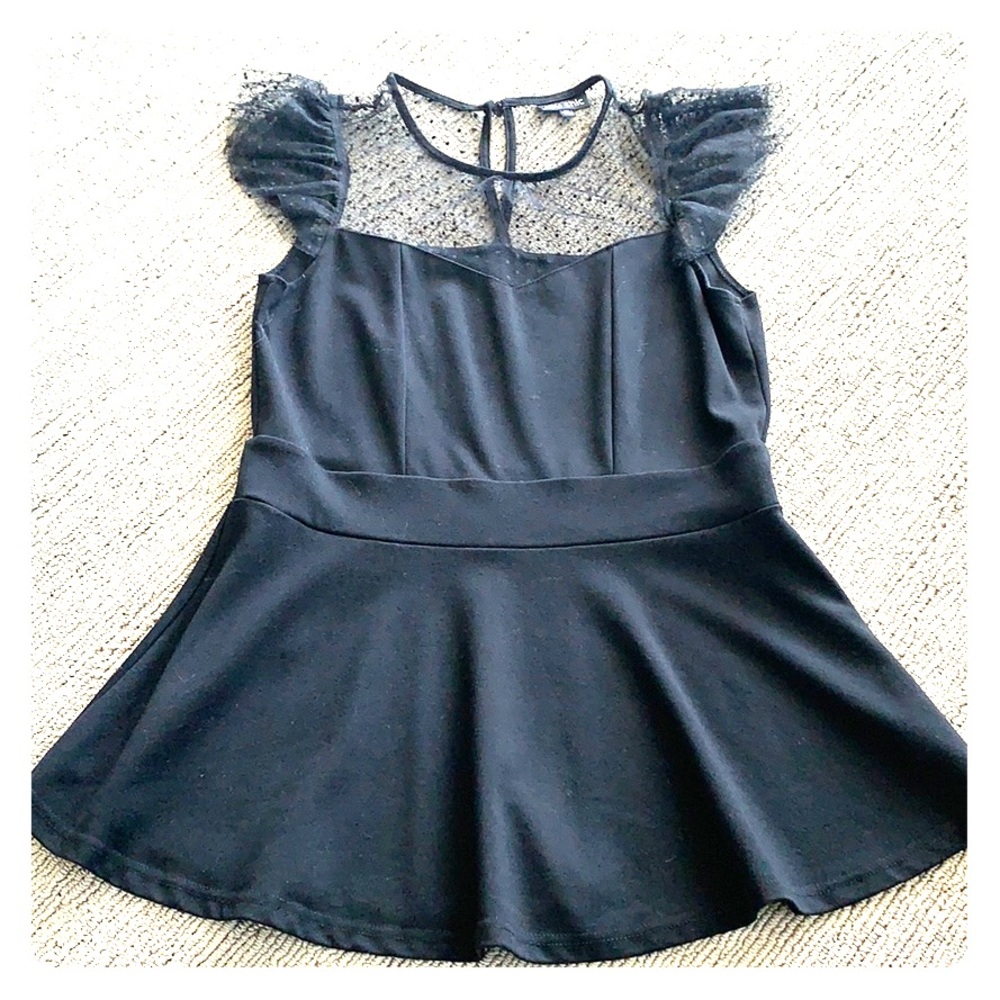 Black peplum top